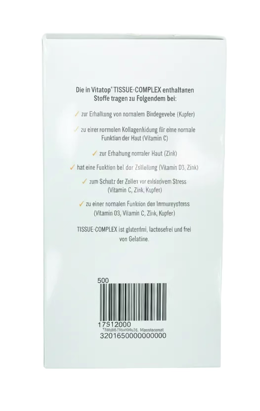 Vitatop Tissue-Complex Pulver – Kollagen + Vitamin C + Zink + Kupfer 2 Dosen Vorteilspack (2 × 360 g)