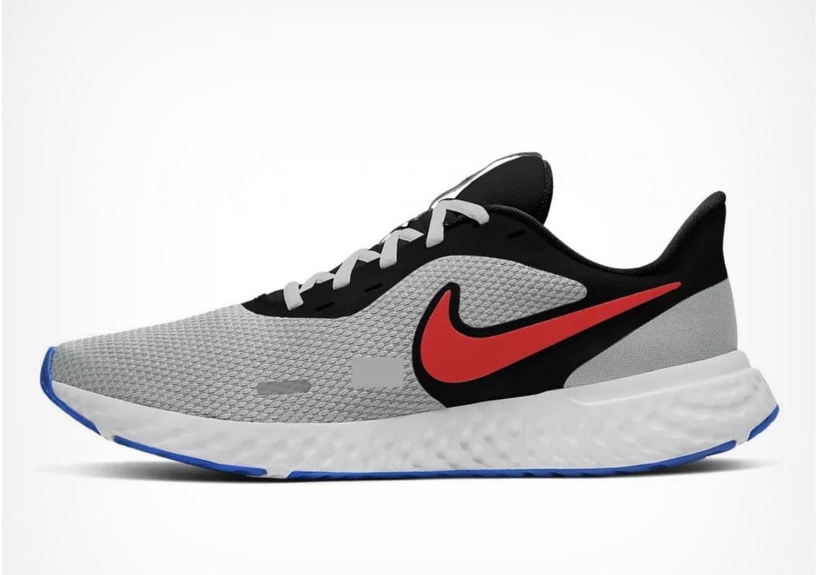 Nike Revolution 5 Herren Laufschuhe – Schwarz/Rot/Grau (BQ3204-011)