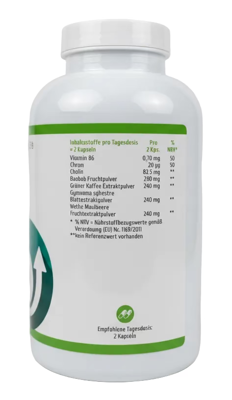 OgimaPro Metabolic-Glyko Balance – Stoffwechsel & Blutzucker Balance mit Chrom, Vitamin B6 & Pflanzenextrakten –180- Kapseln