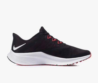 Nike Quest 3 Herren Laufschuhe Schwarz/University Red/Weiß – Größe EUR 42
