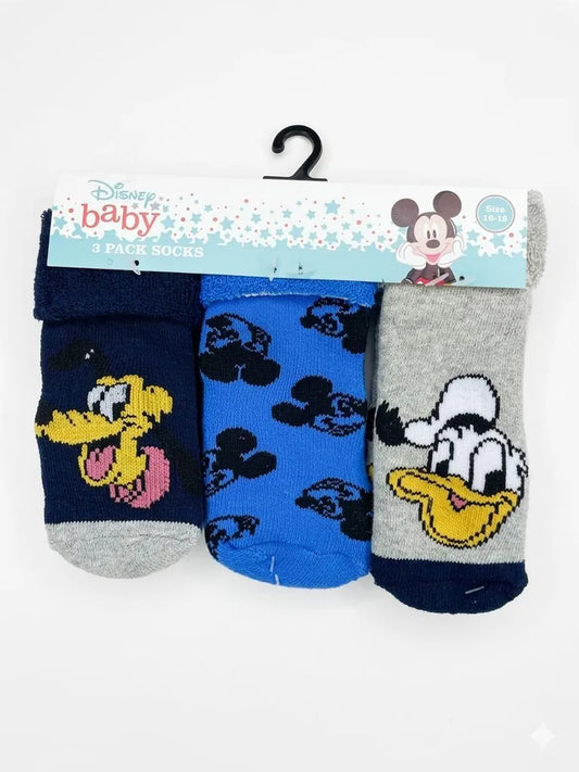 Disney Baby 3er-Pack Babysocken – Mickey Mouse & Donald Duck