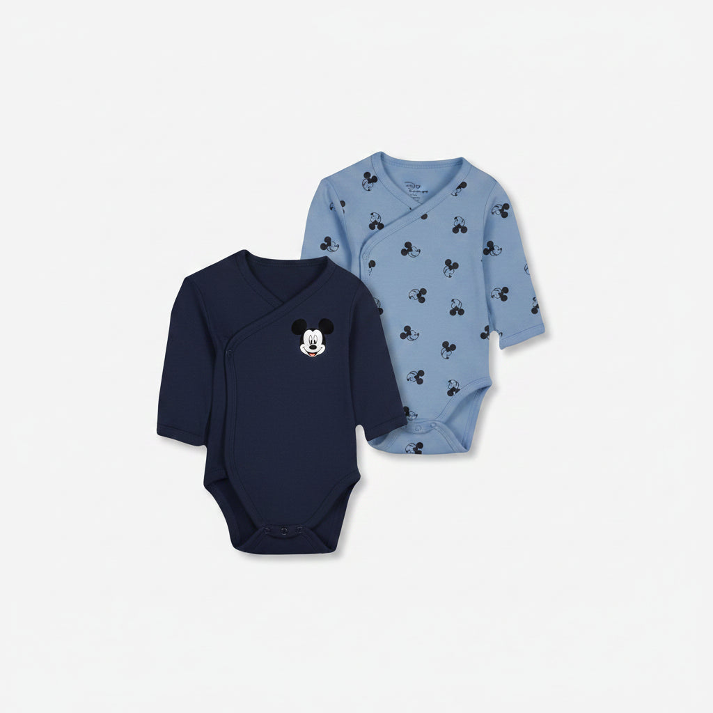 Disney Baby 2er-Pack Langarmbodys – Mickey Mouse