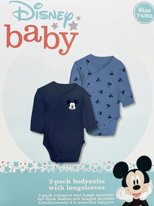 Disney Baby 2er-Pack Langarmbodys – Mickey Mouse